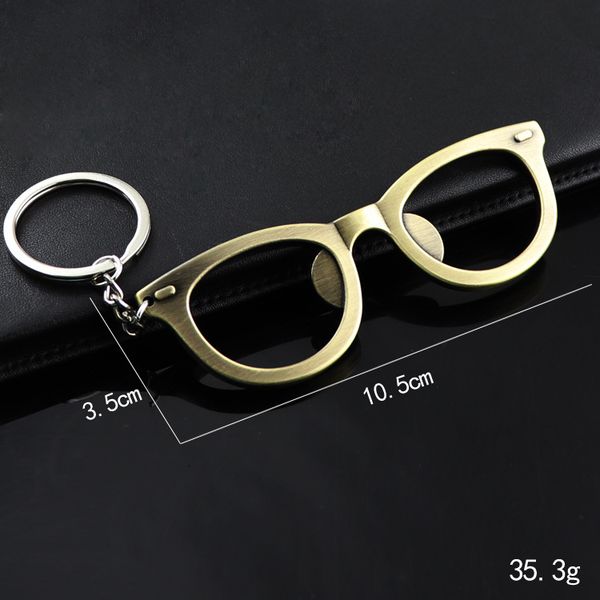 

glasses wholesale alloy key name, creative bottle new opener key chain opening activities gifts bottle opener promotiona, Slivery;golden