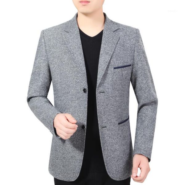 

men's suits & blazers autumn winter middle-aged casual jacket men blazer thicken masculino slim fit casaco jaqueta masculina coats mens, White;black