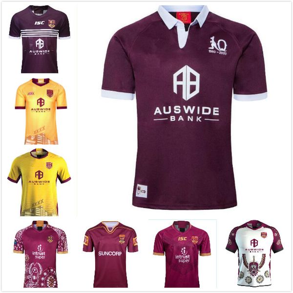 

2020 national rugby league queensland 18 19 20 qld maroons malou rugby jersey 2021 qld maroons state of origin rugby jersey mens s - 3xl, Black;gray