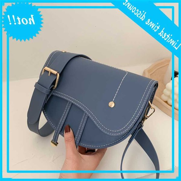 

wanghong small women's 2020 new korean versatile messenger wide shoulder belt fashion saddle bag