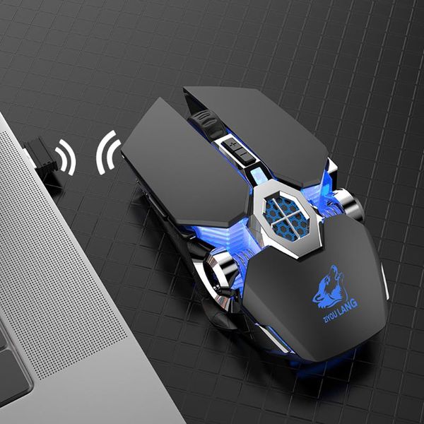 

x13 wireless rechargeable game mouse mute liquid-cooled shining mechanical mice#t3