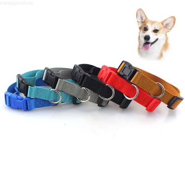 

cat puppy necklace plain color polyester imitation nylon pet supplies dog collar