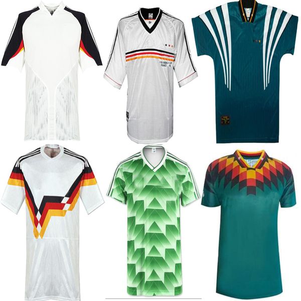 

1990 1994 1988 германия ретро литтбарский баллак кубок мира maillot de foot klinsmann matthias 1998 2014 shime германия camisas de futebol, Black;yellow