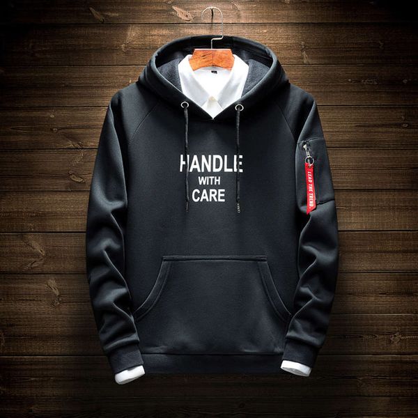 

style autumn sweater and winter loose new brand wear hooded baseball uniform fashion men's coat, Gray