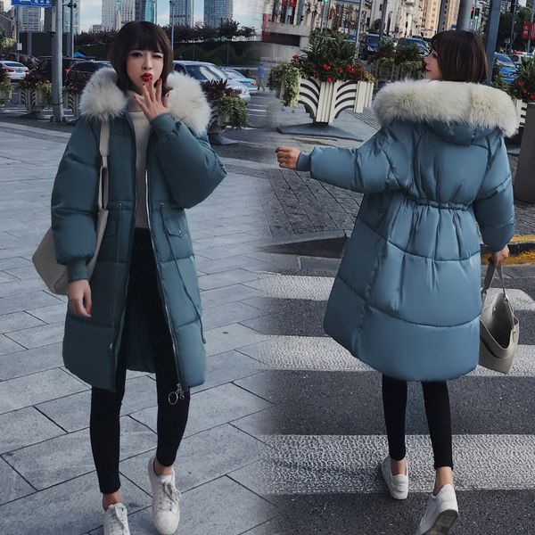 

coat with hoodie thicken female zipper women's long, casual jacket long sleeve, warm cotton jackets errk, Black