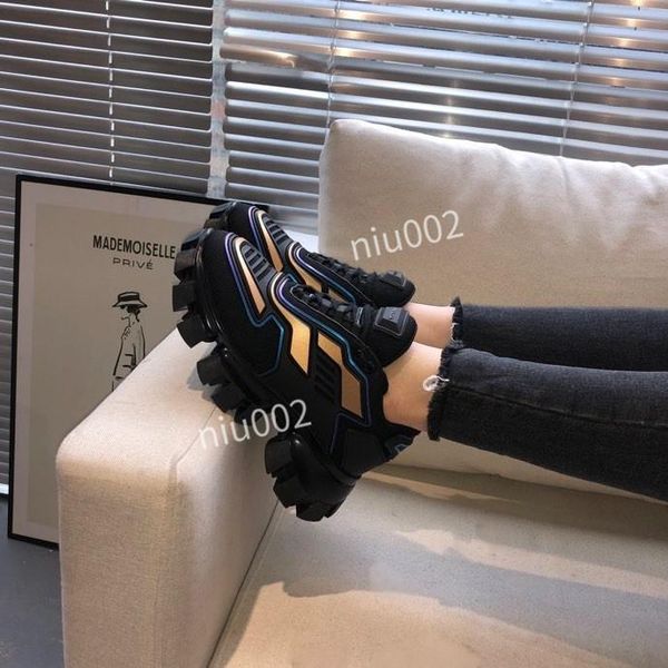 

новые горячие повседневные обувь мужчины женщины кожаные кроссовки кроссовки тренеры черный бархат блеск белое платье обувь wl200501, Black