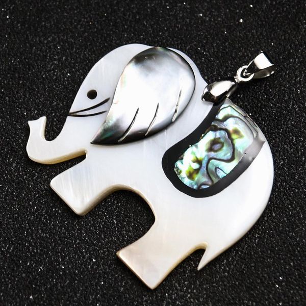 

natural abalone shell elephant pendant mother of pearl shell charms pendant necklace diy jewelry making findings accessories h jllxst