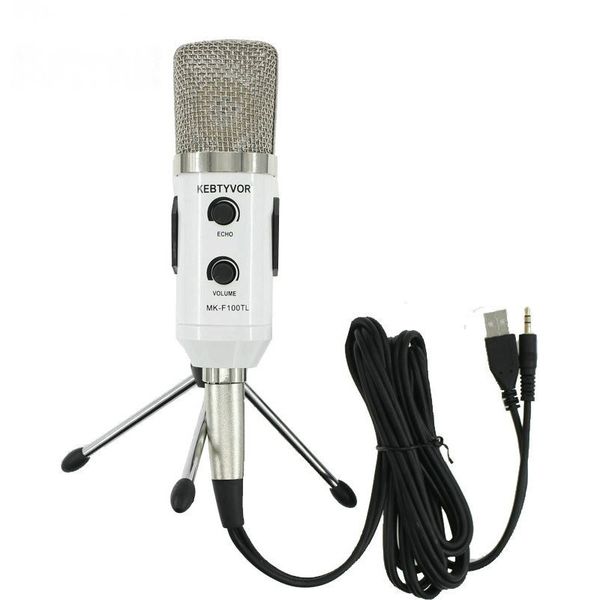 

mk-f100tl usb 2.0 condenser sound recording audio processing wired microphone with stand for radio braodcasting ktv karaoke