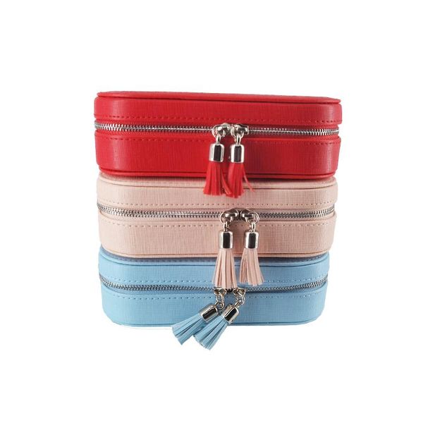 

amazon portable jewelry case amazon pu portable jewelry case leather, Pink;blue