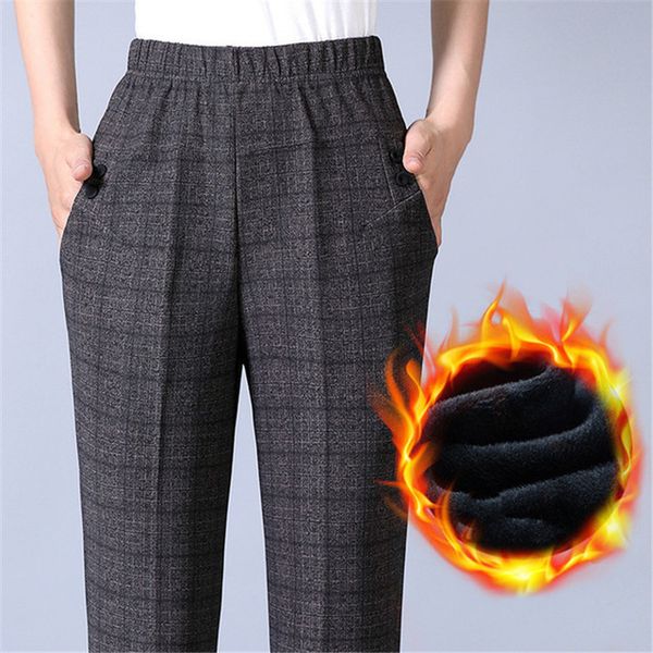 

2021 new extra large size women high elastic middle-aged clothing 6xl 7xl 8xl autumn pants female trousers j400 2ro8, Black;white