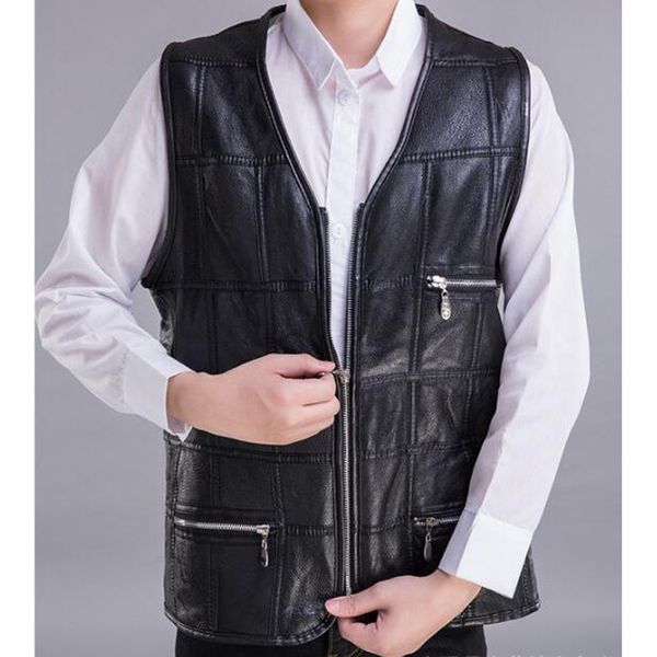 

2021 genuine lamb and suit of men winter leather collections patchwork z3l5, Black