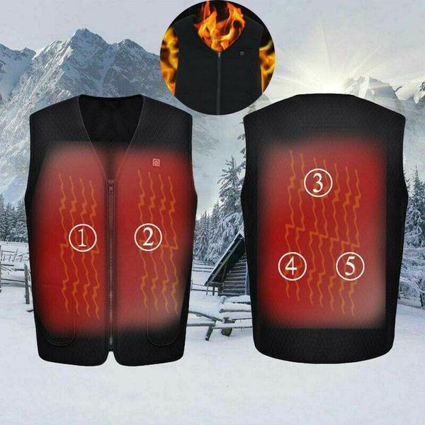 

women outdoor usb heating vest jacket winter thermal flexible electric warm clothing waistcoat fishing hiking dropship(no power, Black;white