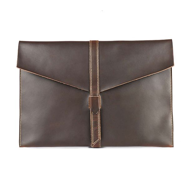 

guangzhou genuine computer 13 inch protective cover crazy horse leather hand bag with simple personality