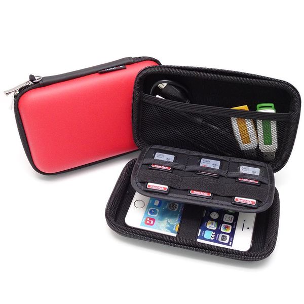 

1pc 2 type eva earphone wire organizer box coin purse headphone usb cable protective case storage box wallet pouch bag container