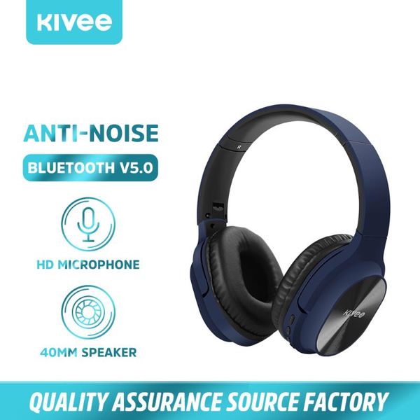 

kivee wireless headphones bluetooth 5.0 music headset gamer fm with mic for oppo tablet adjustable headset