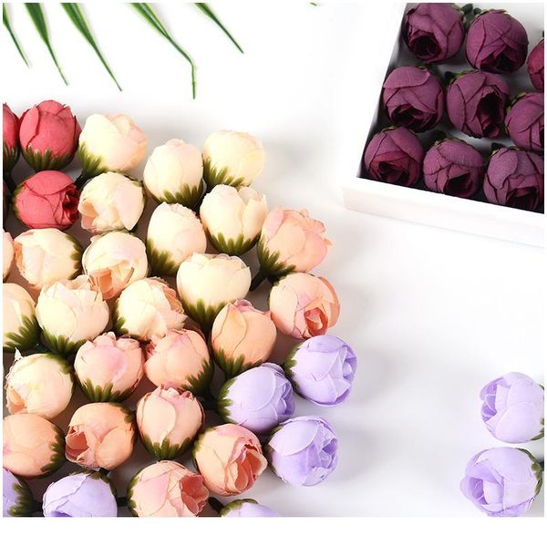 

10pcs 3cm silk rose artificial flowers for home wedding garden decor diy craft bridal wreath valentine's day fake flo jlldvu