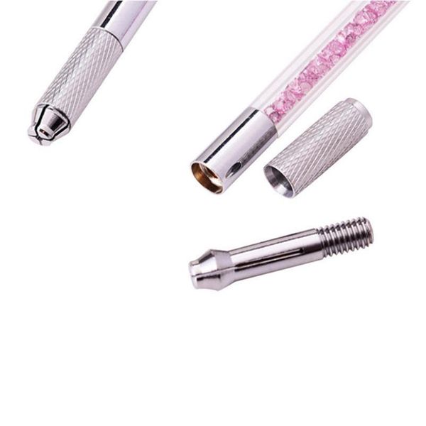 

10pcs u shape 18pins with 1pcs tattoo eyebrow crystal pen combination tattoo sets for microblading permanen jlltbo