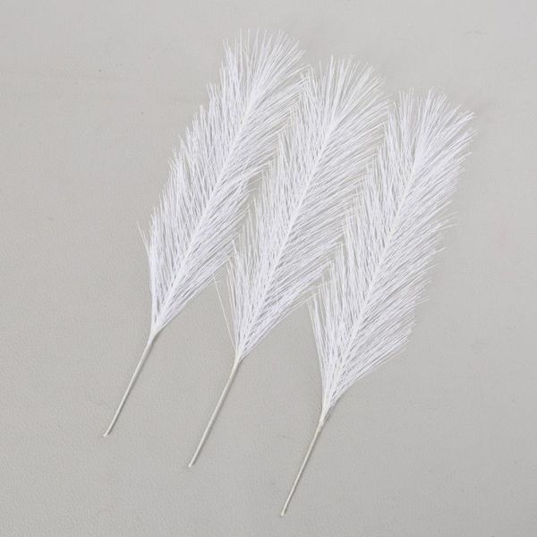 

50pcs imitation feather phoenix-tail ferns lifelike artificial plants wedding holding flowers (white