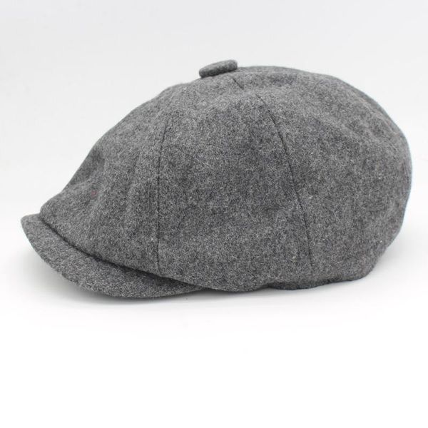 

berets wholesale- beckham same design male beret fashion gorras planas solid boina wool for men hats casual octagonal cap ht51095+151, Blue;gray