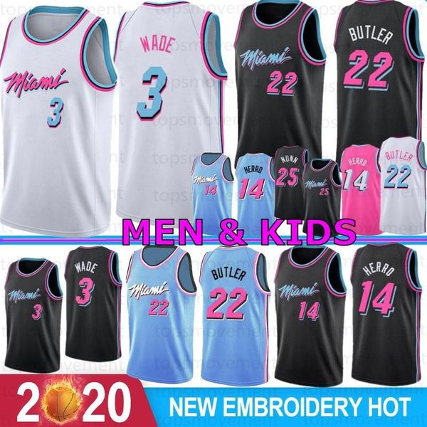 

ncaa dwyane 3 wade mens kids college basketball jerseys jimmy 22 butler tyler 14 herro goran kendrick 25 nunn 7 dragic 2020 new jerseys, Black;red