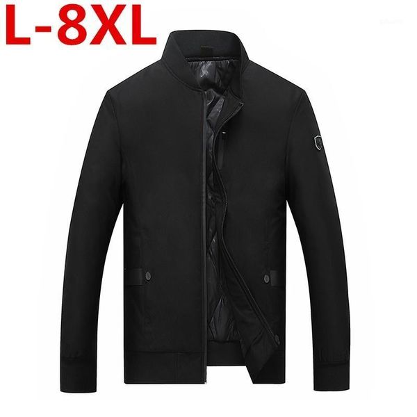

2018 plus size 8xl 7xl 6xl 5xl winter brand men jacket big size winter jacket fashion men's coat, Black
