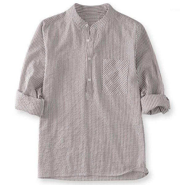 

striped men shirts summer plus size xxxxxl vintage long sleeve men dress shirts stripe pattern business outfit shirt mens a4901, White;black