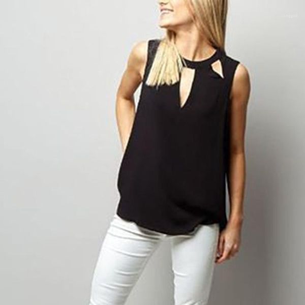 

fashion sleeveless shirt for lady camisetas verano mujer feminina clothing womens shirt1, White