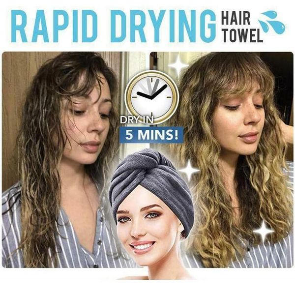 

magic microfiber hair fast drying dryer towel thickened microfiber dry hair cap bath wrap super absorbent sh jllwxv