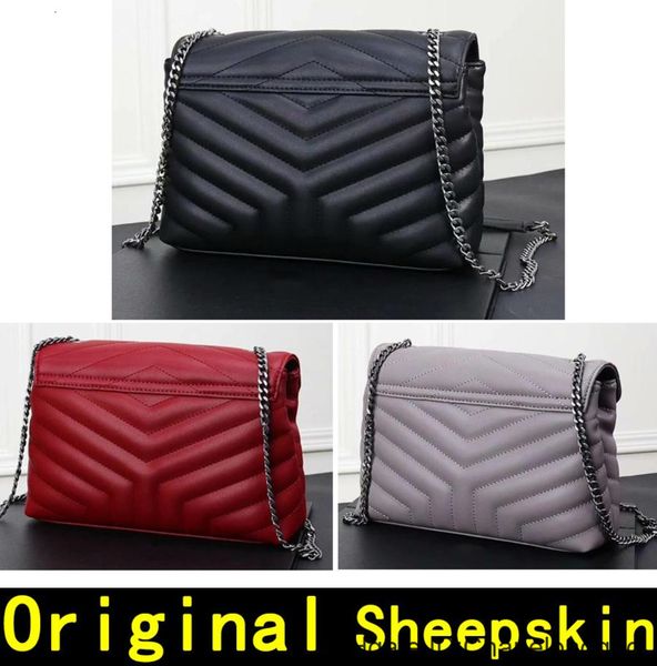 

the y and sl genuine leather shoulder bags designer handbags flip cover silver chain women