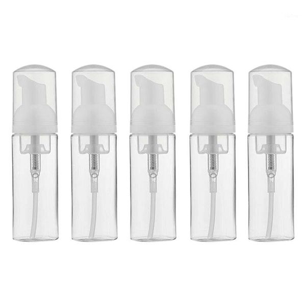 

5pcs 60ml empty transparent pump travel wash cosmetic foam shampoo spray bottle1