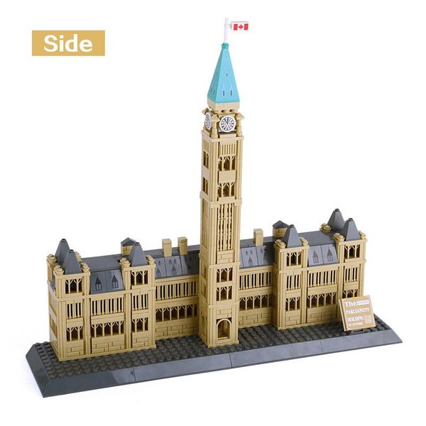 

wange 608pcs world famous architecture building blocks canadian parliament building model construction bricks children toys gift wmtekr
