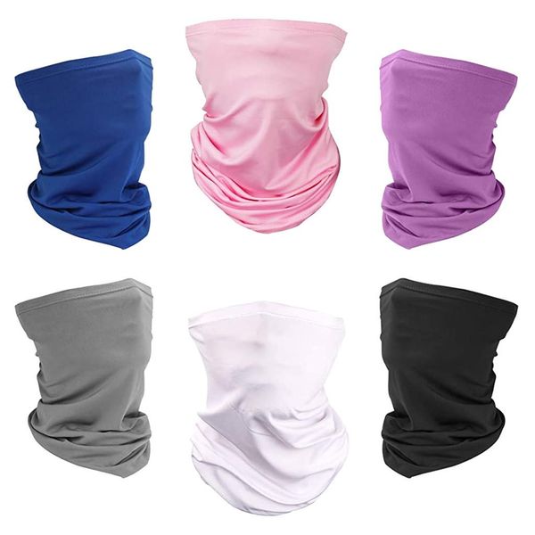 

6pc outdoor cycling bandana solid neck protector mouth face warm windproof face product mask multi function headscarf bbyoli