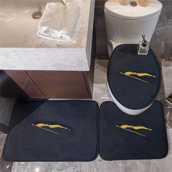 Set di coprisedili per WC Hipster, set di zerbini per interni di alta qualità, adatti a accessori di design per bagni ecologici di lusso305G