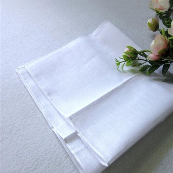 

square small handkerchief white pure cotton plain