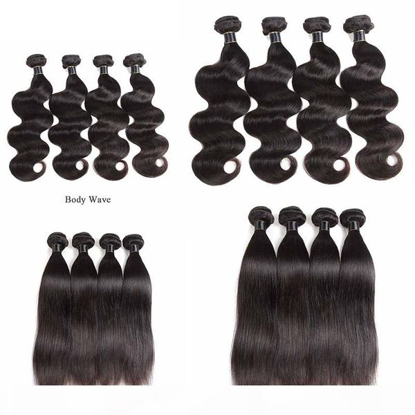 

brazilian virgin hair human hair extensions weave 3 or 4 bundles straight indian remy human hair wefts body wave natural black