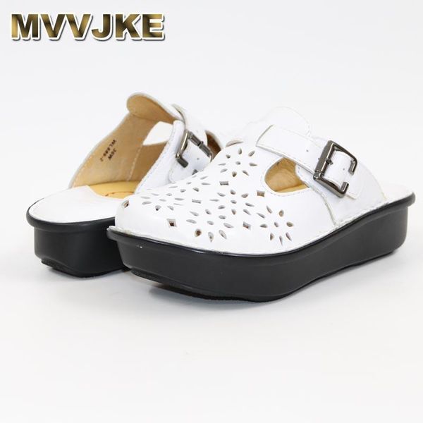 

slippers mvvjke bovine bottom thick hollow shoes leisure comfortable women's shoes1, Black