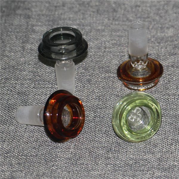 Rauchen Mobius Glasschale 14 mm 18 mm Jonit männlich mit Wabensieb runde Schalen Aschefänger Bubbler Glasbong