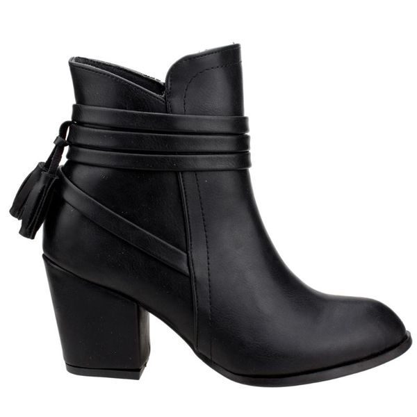 

boots ayakland 1111-832 skin daily 6 cm heel women shoes, Black