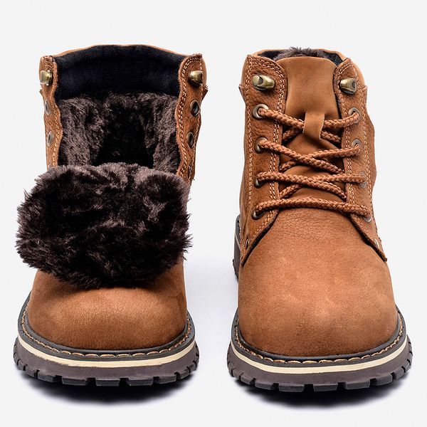 

size 38 50-50 boots genuine men made by hand filled with grains of leather winter shoes, Black