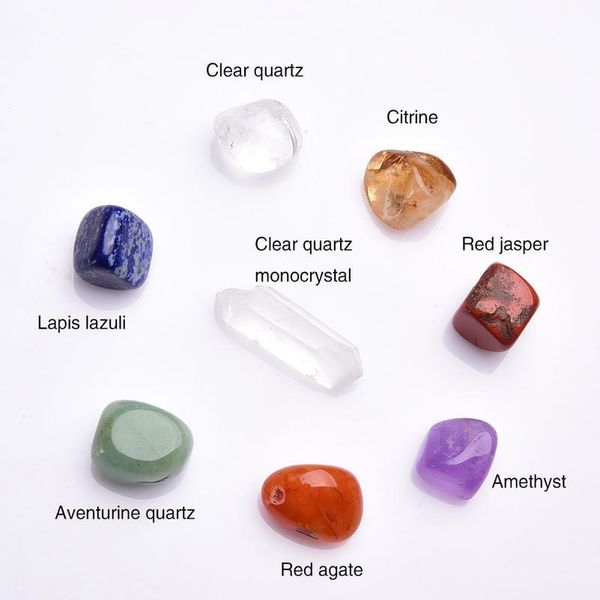

runyangshi 7pc natural irregular chakela stone set 7 colors yoga energy art stone for home decoration girls birth qylqpg, Black