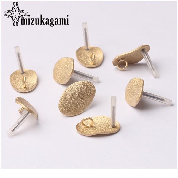 

серьги, изготовление аксессуаров золотая искаженная овальная форма серьги для формы база разъема синкер 6 шт. / лот 18 * 12 мм для моды diy