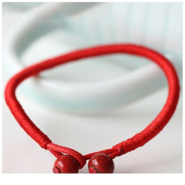 

acacia beans bracelet red braided rope lucky lovers bracelet for women men ceramic beads cord bracelets for couple love qyltrl