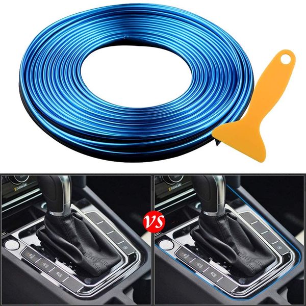 

car interior trim strip 16ft diy automobile moulding line decorative electroplating color film car interior exterior decoration dhl ship