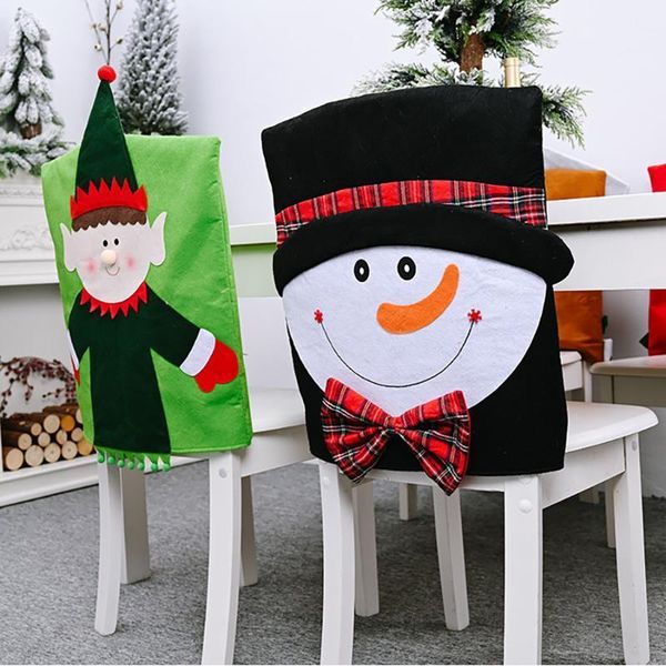 

christmas chair cover christmas decoration for home cotton linen chair back cover xmas holiday decorative covers 54x48cm1