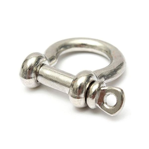 

100pcs zinc alloy o shape shackle+4 holes adjuster for outdoor camping hiking survival rope bracelets buckle carabiner a qylwzs