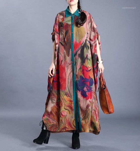 

women's trench coats spring chinese style loose printed coat fashion lapel single breasted stitching silk nine point sleeve casual card, Tan;black