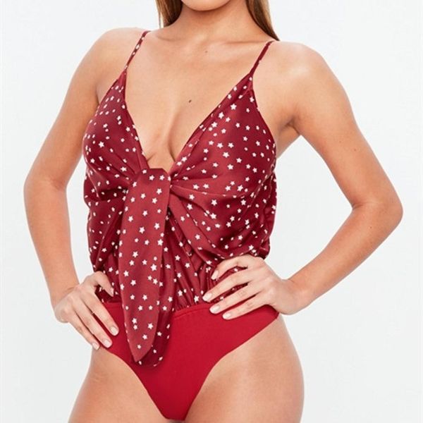 

star fake sling anti-exposure jumpsuit, Black;white