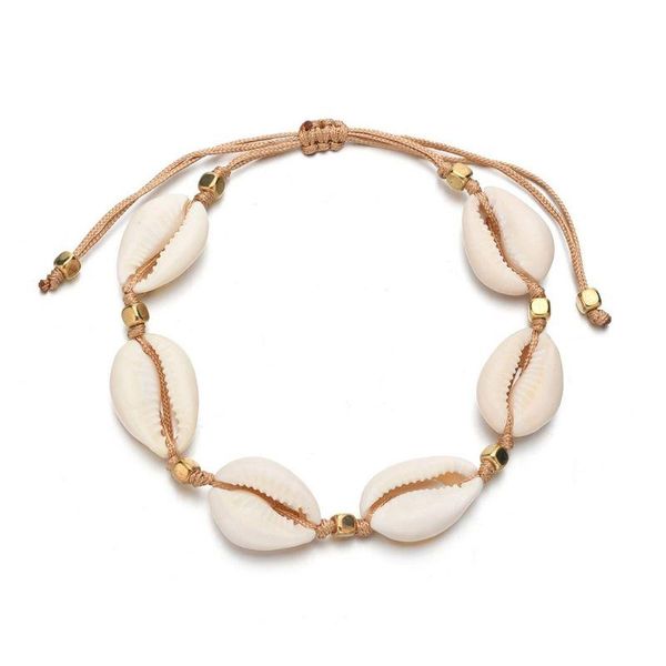 

Summer Natural Cowrie Shell Women Bracelet Necklace Jewelry Set Beach Jewelry E15E, Golden;silver