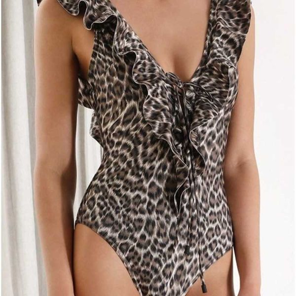 

leopard 2020 one piece bikini, White;black