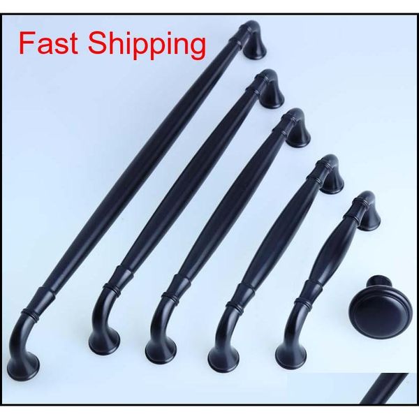 

black furniture handles 96mm 128mm 160mm 192mm 256mm cabinet drawer knobs pulls dresser do qylwcv dh_seller2010